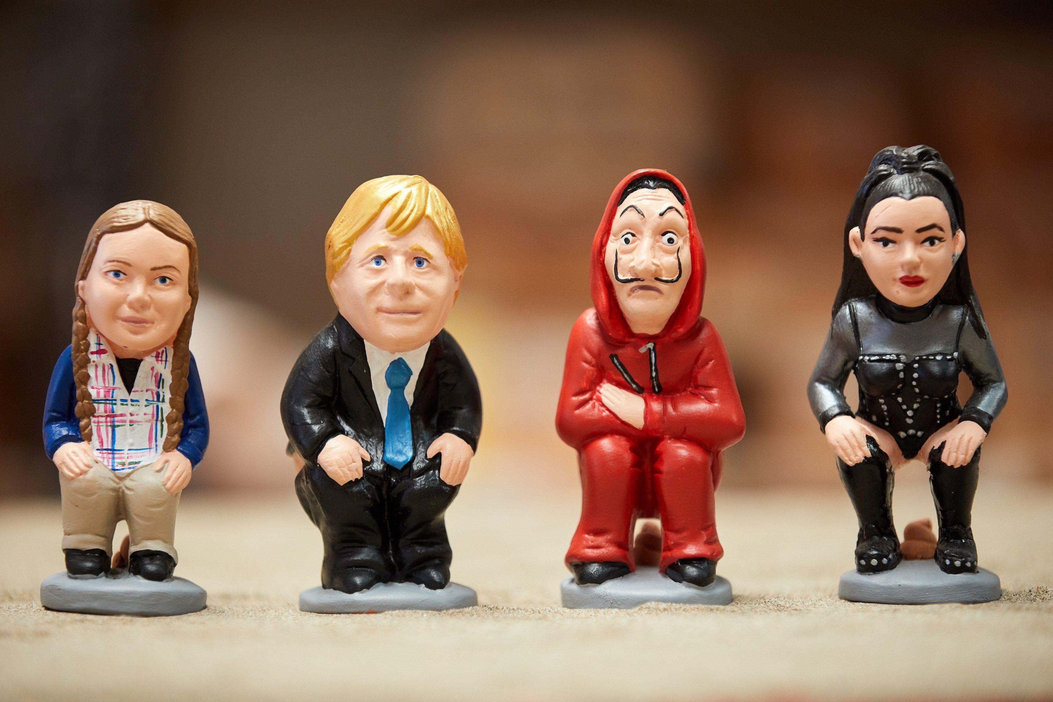 Las novedades entre los 'caganers' de este año con Greta Thunberg, Boris Johnson, La Casa de Papel y Rosalía / EFE