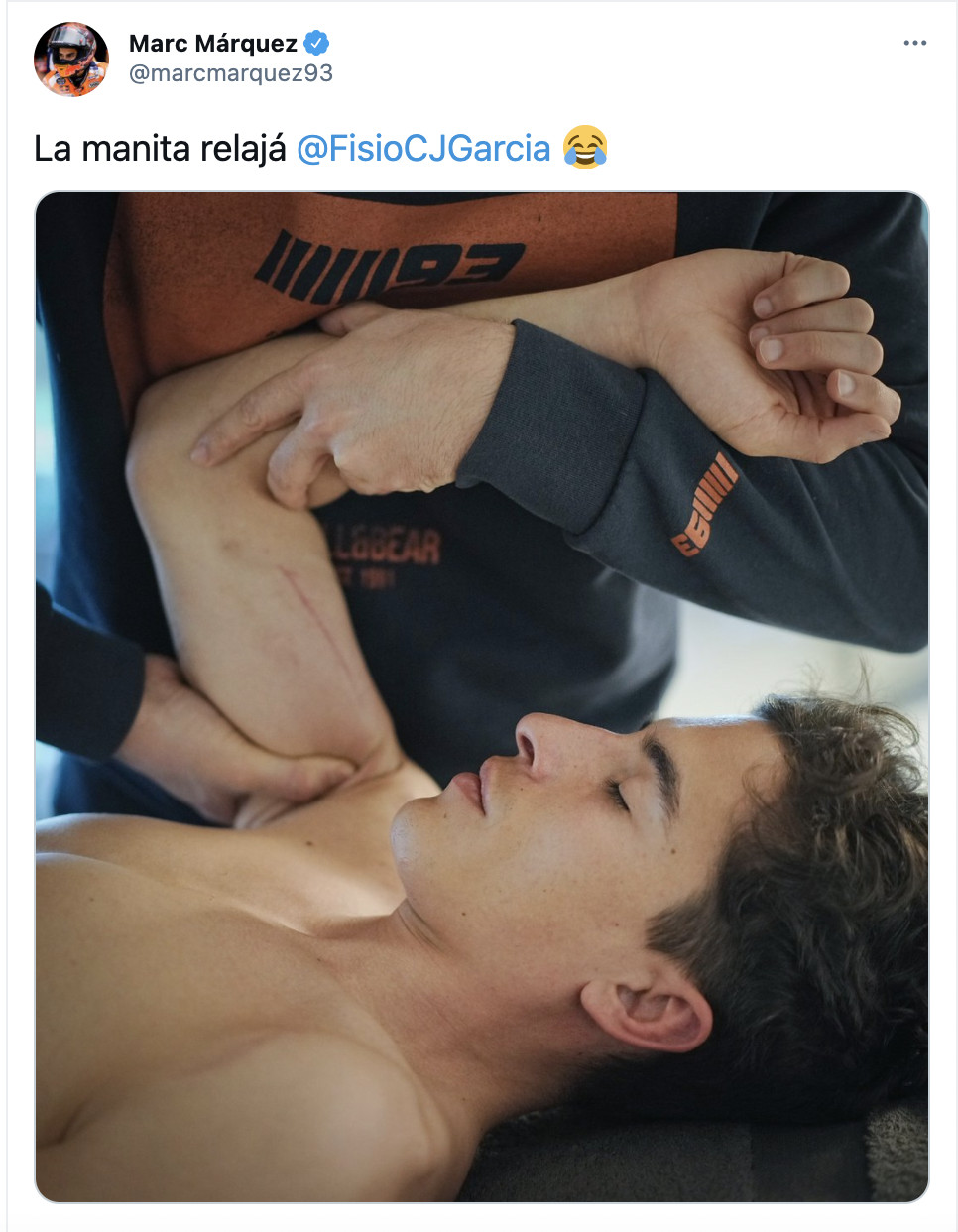 Publicación de Marc Márquez / TWITTER