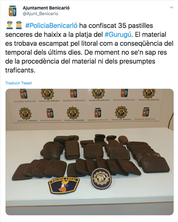 Apunte en redes del Ayuntamiento de Benicarló