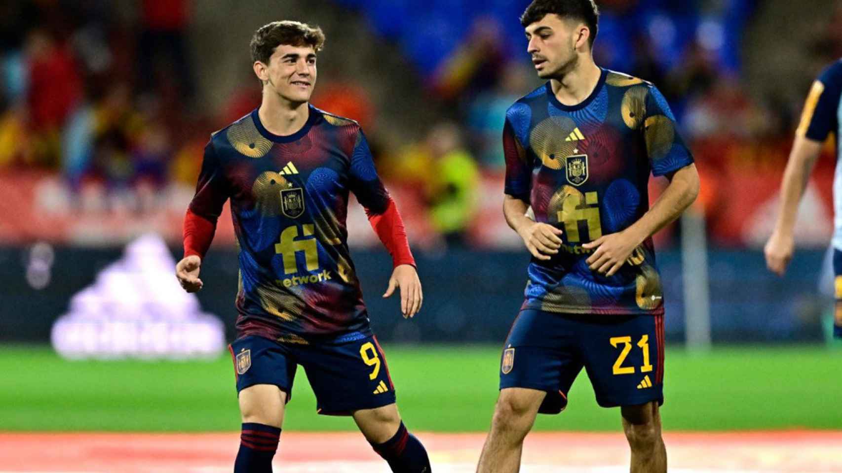 Pedri y Gavi, justo antes de un partido con la selección española / RFEF