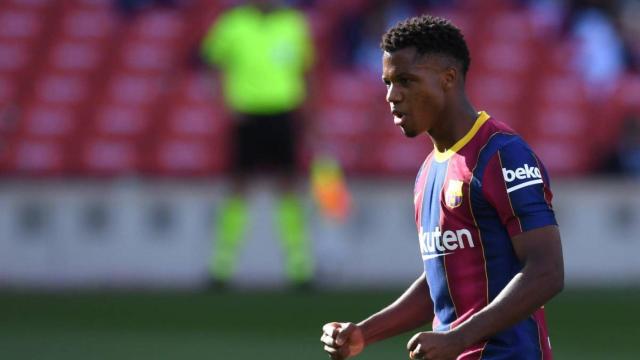 Ansu Fati, celebrando un gol con el Barça | EFE