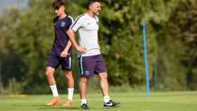 Garcia Pimienta en un entrenamiento del Barça B / FC Barcelona