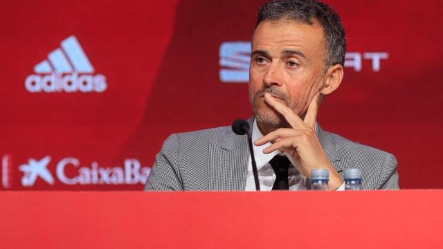 Luis Enrique en la ciudad deportiva de Las Rozas / EFE