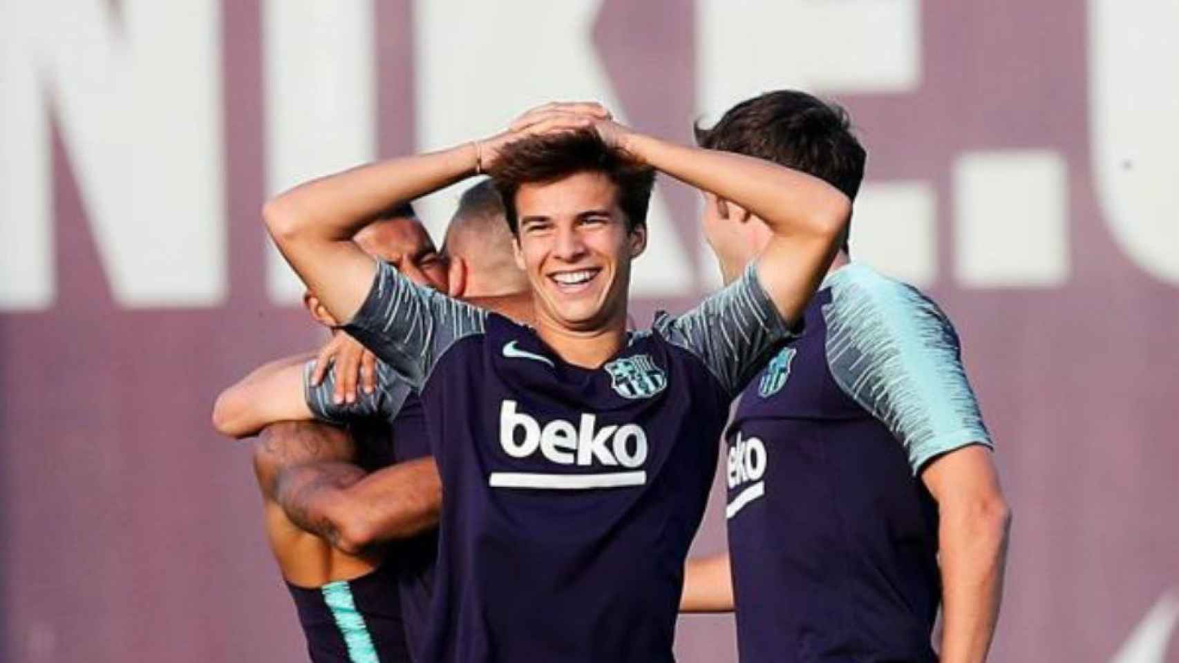 Una foto de Riqui Puig durante un entrenamiento del Barça / FCB