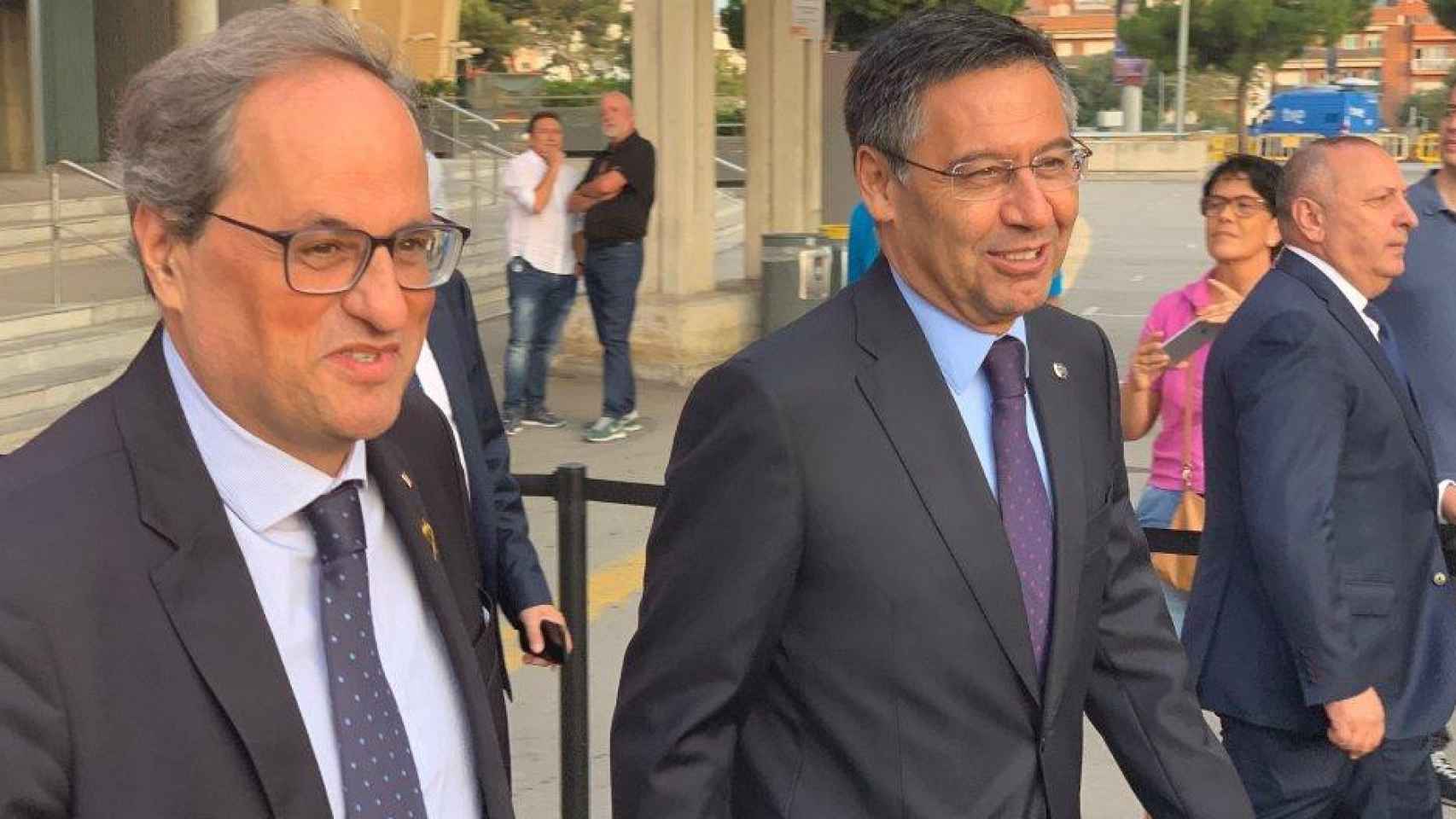 Quim Torra y Josep Maria Bartomeu en una fotografía de archivo / CULEMANIA