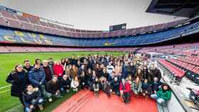 Los trabajadores de Barça Studios, uno de los colectivos no englobados en el comité de empresa de club / FCB