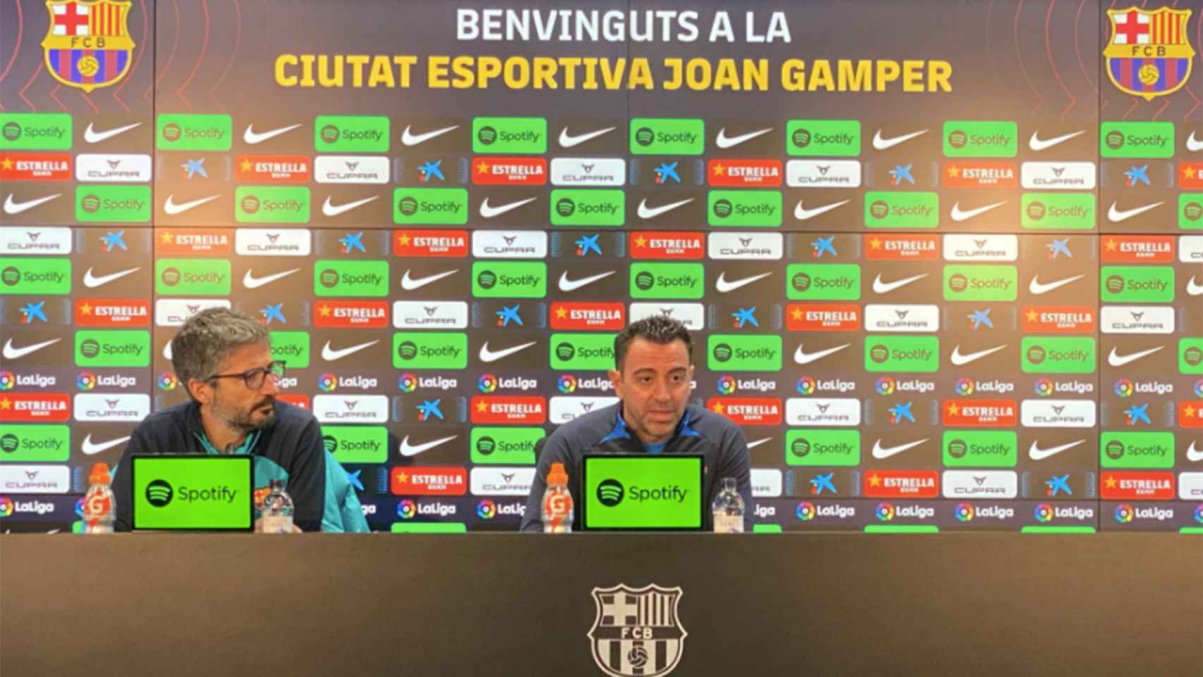 Xavi Hernández, durante la rueda de prensa del Barça-Getafe / CULEMANÍA