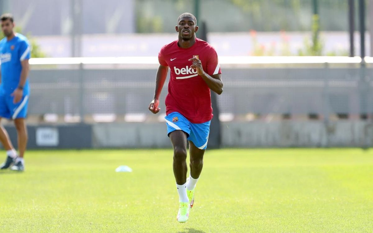 Dembelé entrenando con el Barça / FC Barcelona