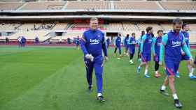 Koeman en la Cartuja antes de la final de Copa del Rey / FC Barcelona