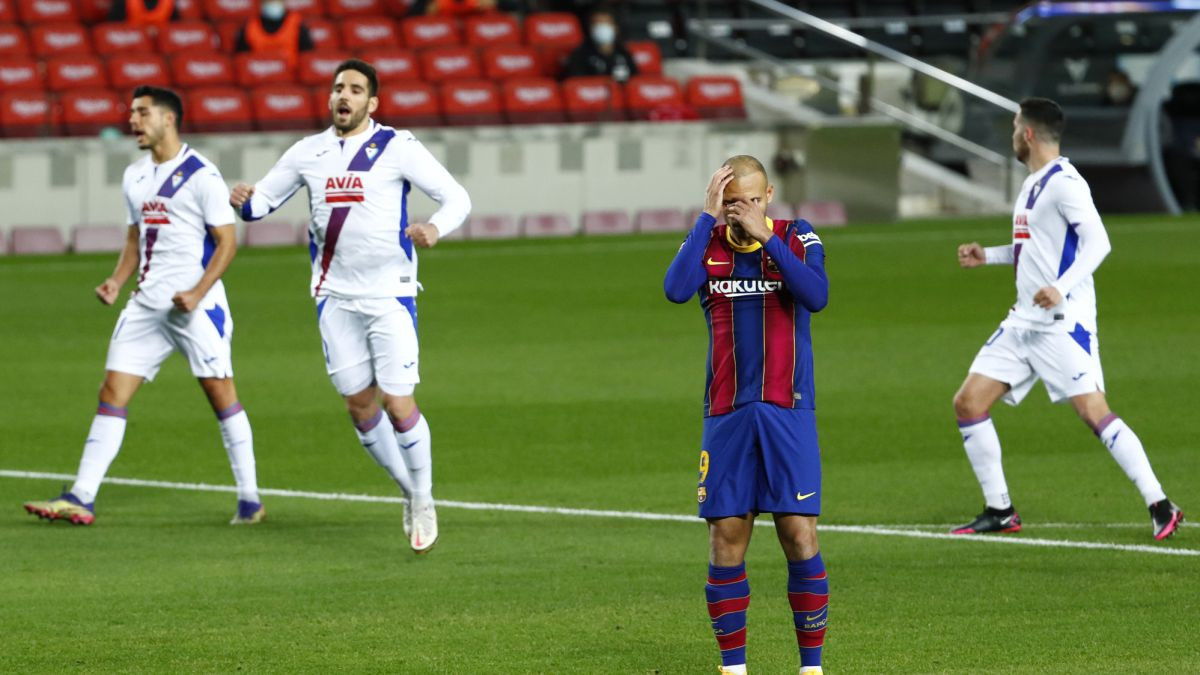 Braithwaite, lamentando su error de penalti contra el Eibar | EFE