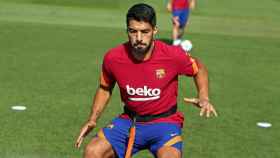 Luis Suárez en un entrenamiento del Barça / FC Barcelona