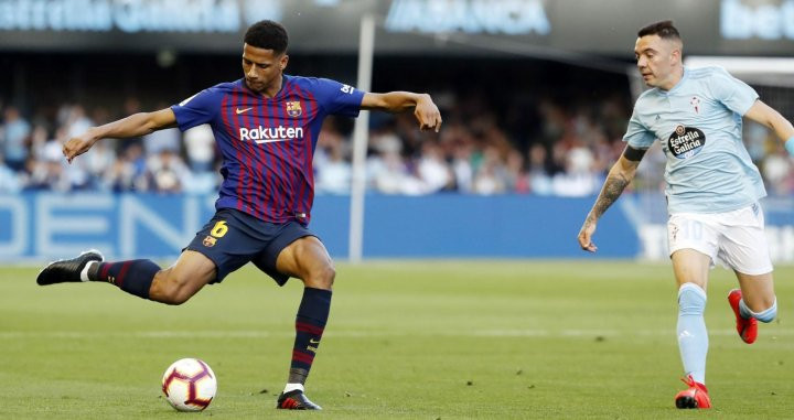 Jean-Clair Todibo jugando contra el Celta de Vigo / FC Barcelona