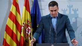 El presidente del Gobierno, Pedro Sánchez, en una comparecencia oficial / EFE