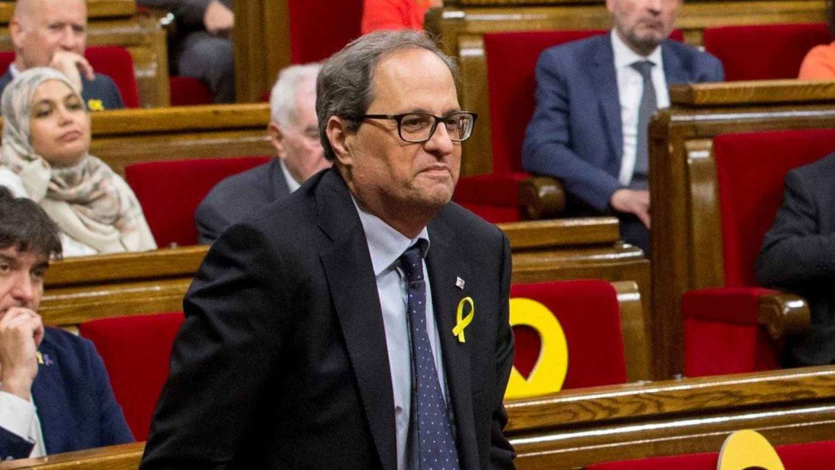 El presidente de la Generalitat, Quim Torra, en el Parlament / EFE