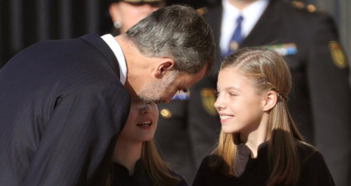 El rey Felipe VI junto a la Infanta Leonor / EFE