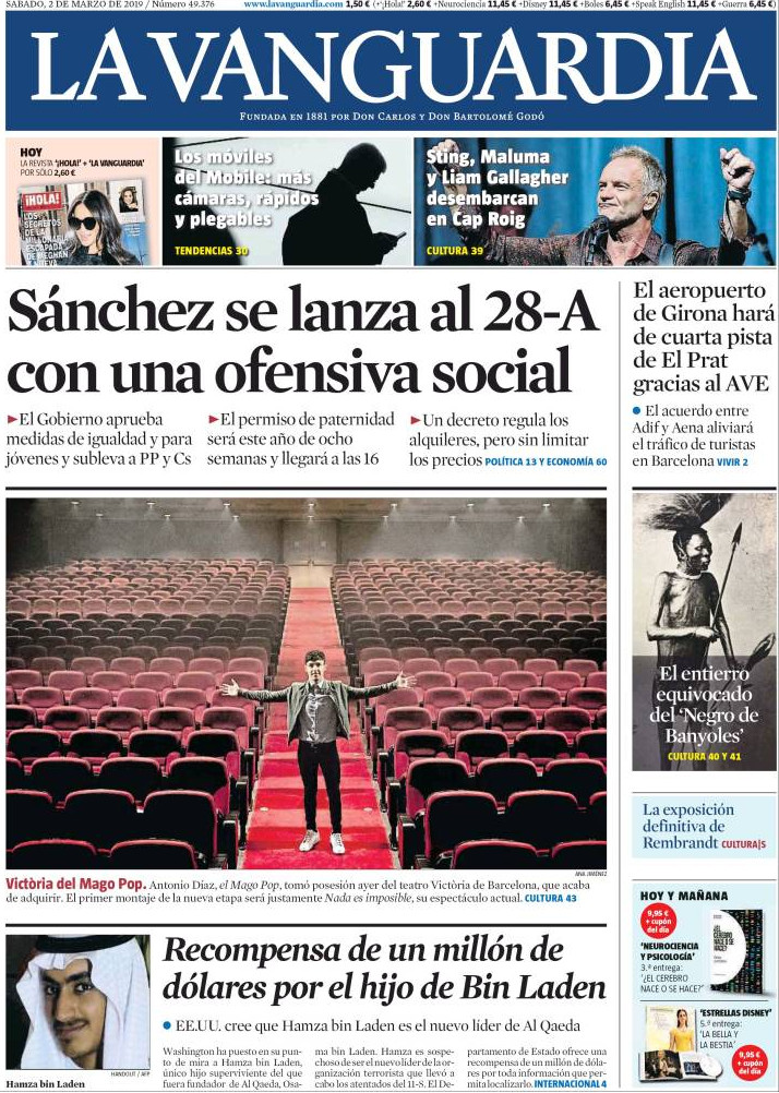 Portada de La Vanguardia / KIOSKO.NET