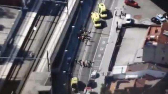 Lugar de un atropello a ocho ciclistas en Castellbisbal, como la ciclista arrollada mortalmente por un camión en Sant Sadurní d'Osormort / EP
