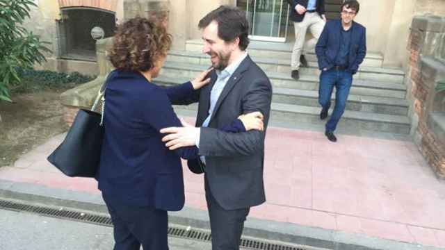 La ministra Dolors Montserrat y el 'conseller' Toni Comín, hoy en Barcelona / CG