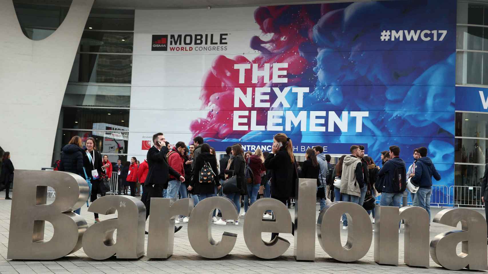 Imagen de la entrada al Mobile World Congress, en el recinto de la Feria de Barcelona / CG