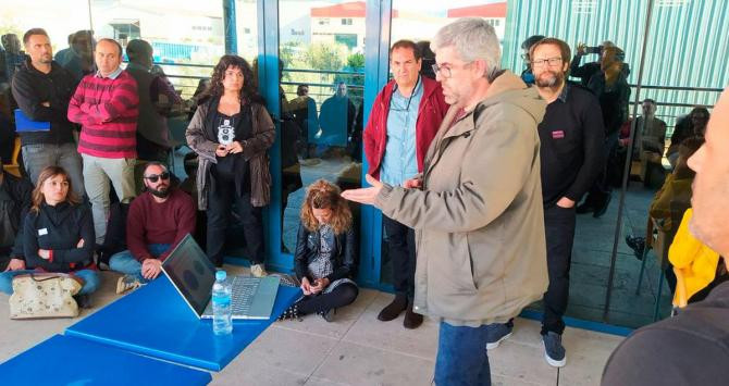 Una protesta del colectivo Som BTV contra la cesión ilegal de trabajadores / SOMBTV