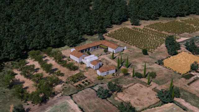 Recreación de la antigua villa romana de Villauba (Gerona) / FUNDACIÓN PALARQ