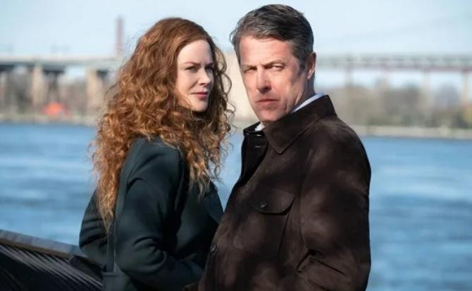 Nicole Kidman en una imagen de una de sus series junto a Hugh Grant / HBO