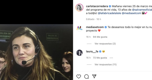 Carlota Corredera recuerda sus inicios en 'Sálvame' / INSTAGRAM