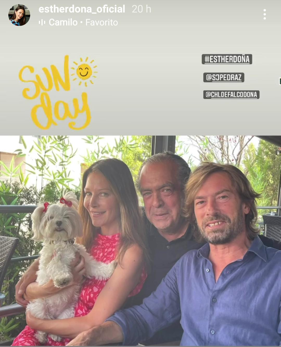 Esther Doña con Santiago Pedraz y un amigo / INSTAGRAM