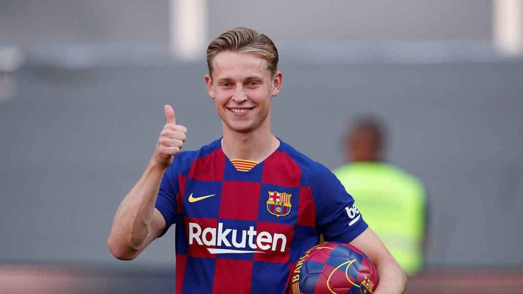 Frenkie de Jong en su presentación como futbolista del FC Barcelona / EFE