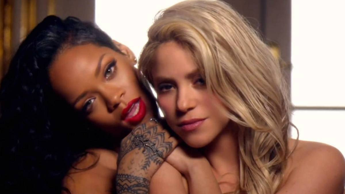 Una foto de archivo de la Shakira y Rihanna en su colaboración musical