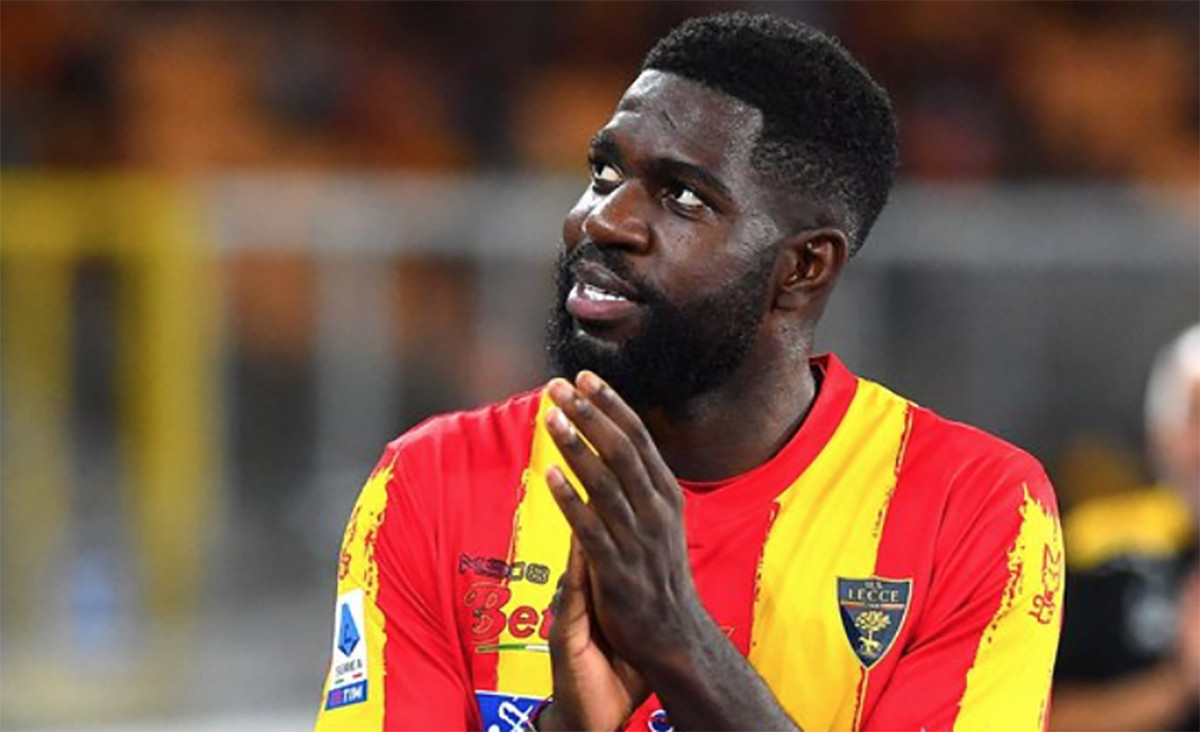 Samuel Umtiti aún no ha sido capaz de debutar con el Lecce / REDES