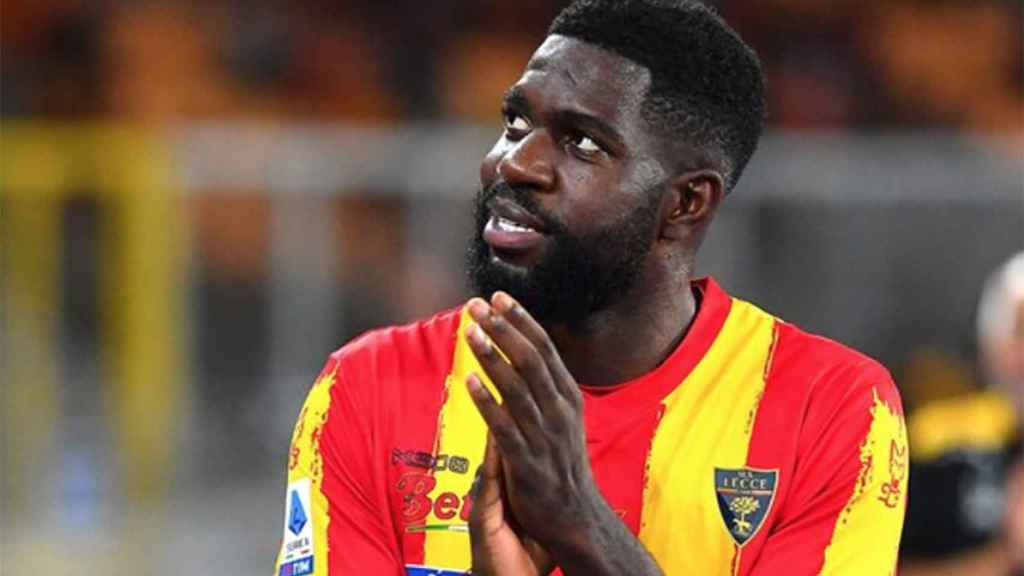 Samuel Umtiti aún no ha sido capaz de debutar con el Lecce / REDES