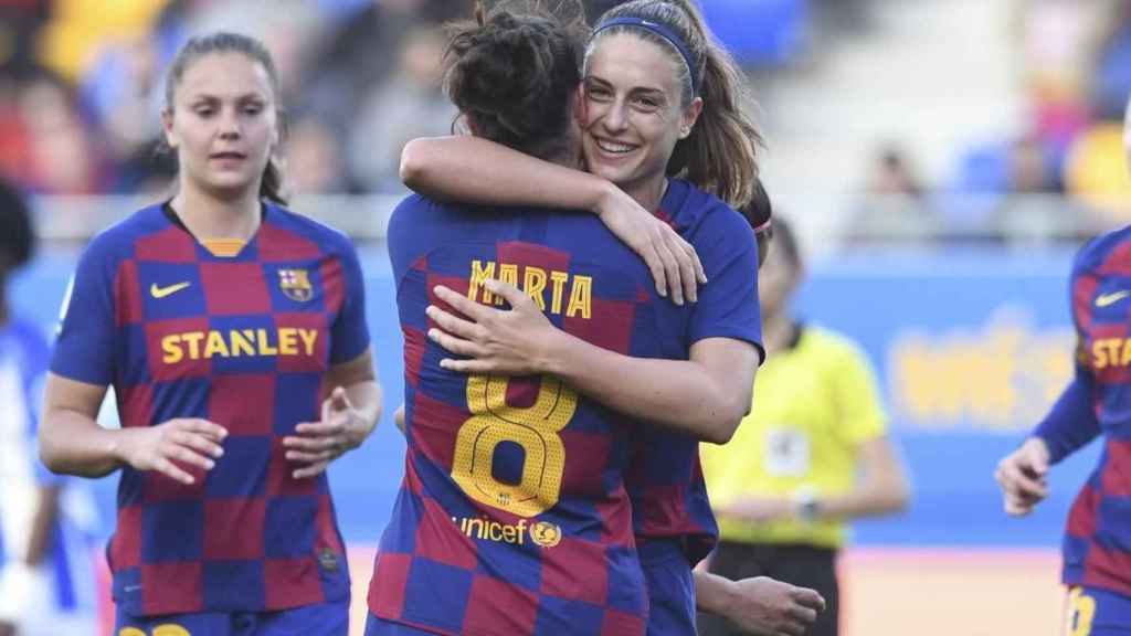 Alexia Putellas celebrando un gol con el Barça / FCB