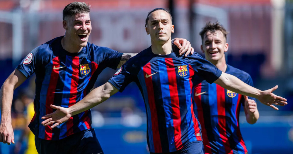 Luismi Cruz festeja su gol anotado contra el Atlético Baleares / FCB