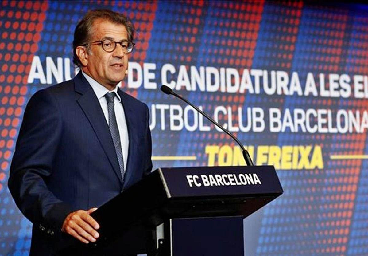 Toni Freixa en la presentación de su precandidatura / EFE