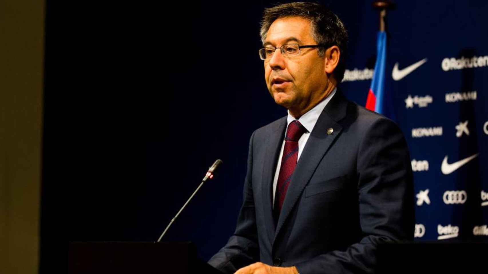 Bartomeu en un acto público en Can Barça / EFE