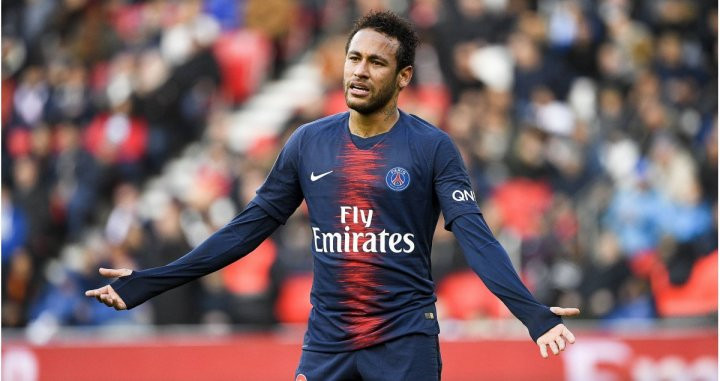 Neymar, lamentando una jugada con el PSG / EFE