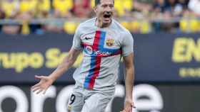 Lewandowski celebra su gol en Cádiz / EFE