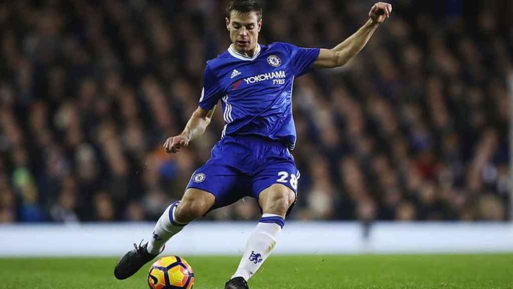 César Azpilicueta, durante un partido con el Chelsea