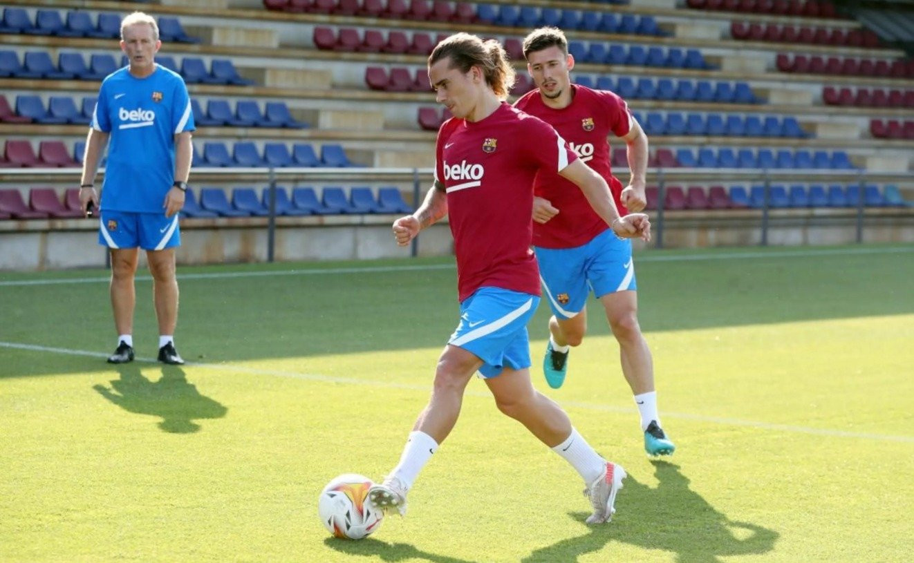 Griezmann entrenando con el Barça / FC Barcelona