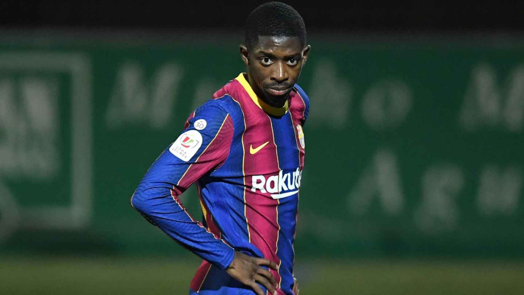 Dembelé, en el partido contra el Cornellà | EFE