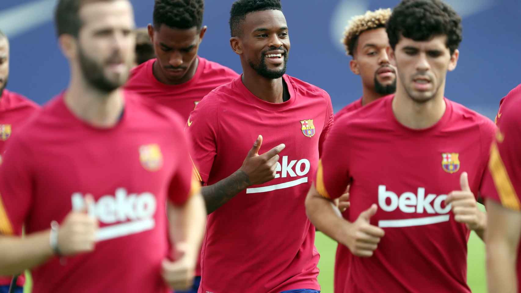 Nelson Semedo entrenando con el Barça en la pretemporada / FC Barcelona