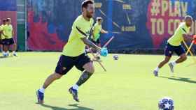 Leo Messi durante un entrenamiento /FCB