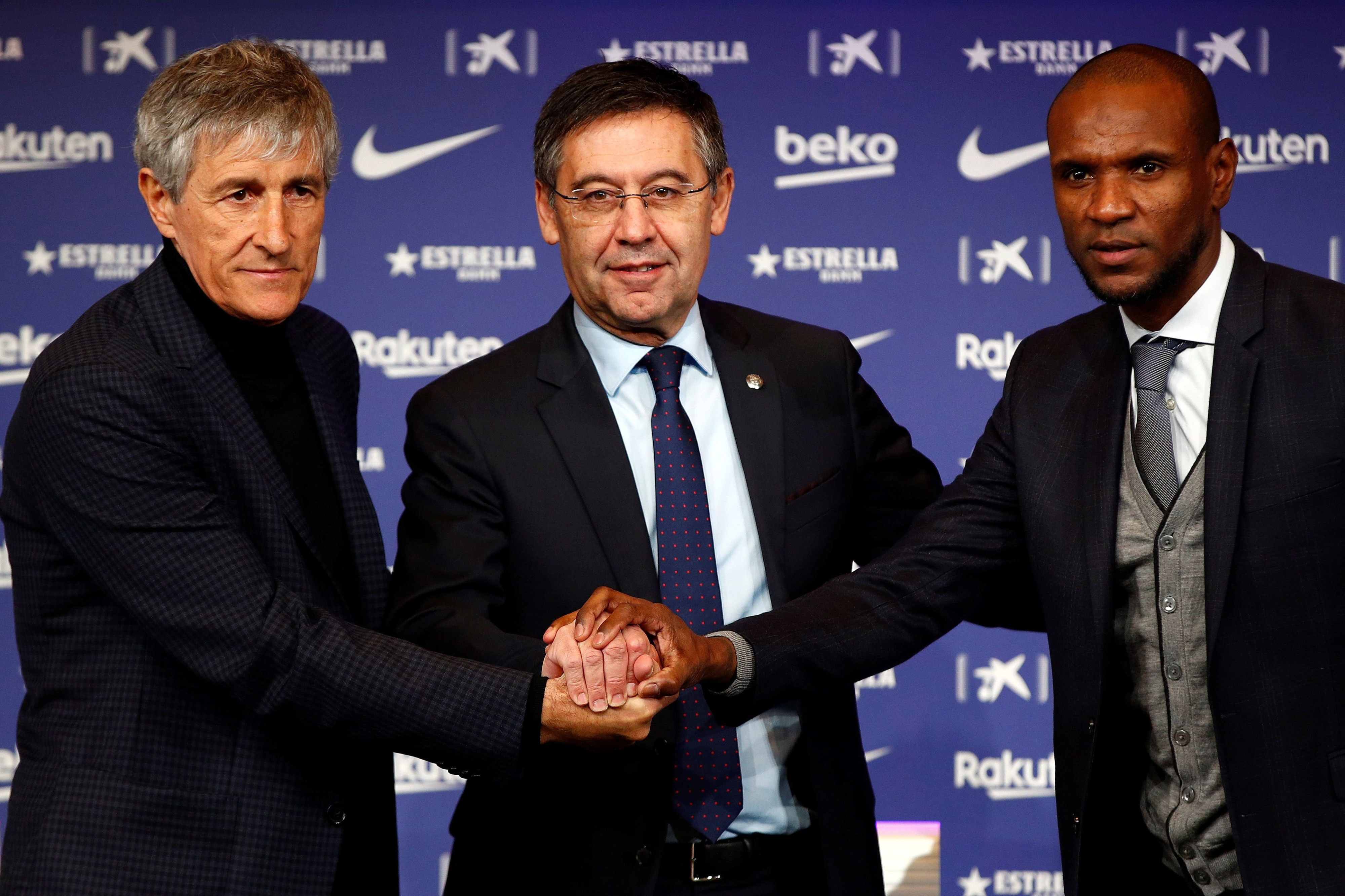 Quique Setién en su presentación como nuevo entrenador del Barça / EFE