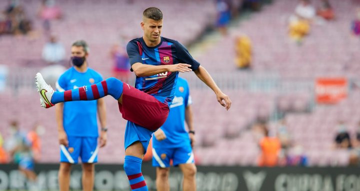 Gerard Piqué, autor del primer gol en la Liga del Barça / EFE