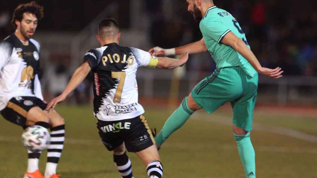 Benzema en el partido contra Unionistas / EFE