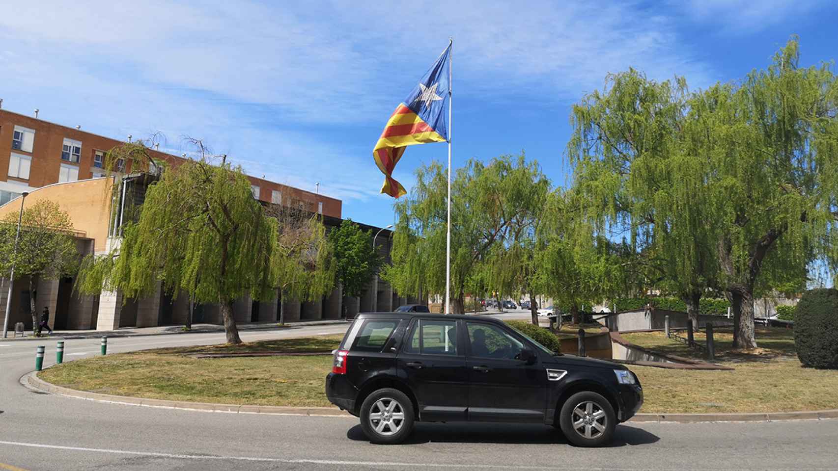 Estelada en la calle Pare Gallissà de Vic