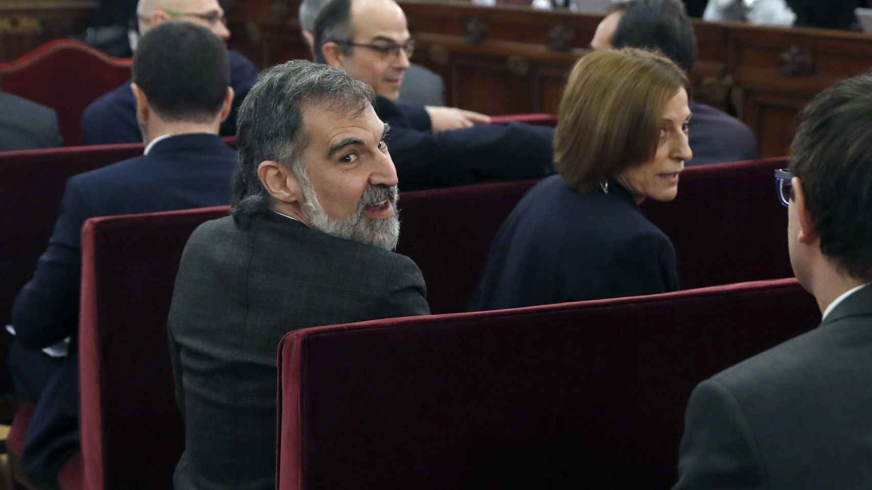 Jordi Cuixart y Carme Forcadell en el juicio por el 'procés' / EP