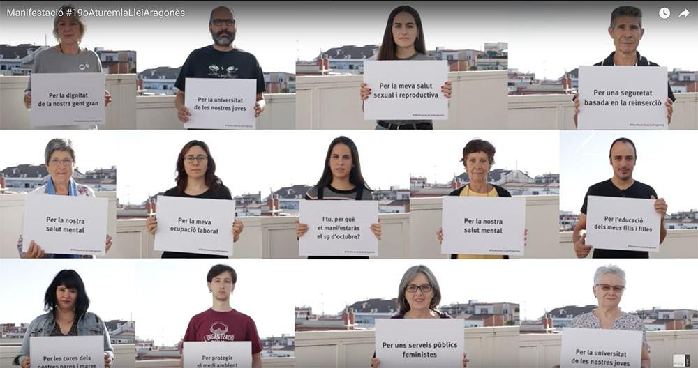 Campaña de entidades, partidos y personas vinculadas a los servicios básicos en contra de las privatizaciones que contempla la llamada 'ley Aragonès' / CG