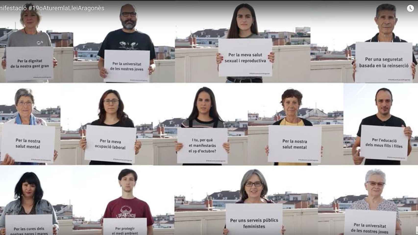 Campaña de entidades, partidos y personas vinculadas a los servicios básicos en contra de las privatizaciones que contempla la llamada 'ley Aragonès' / CG